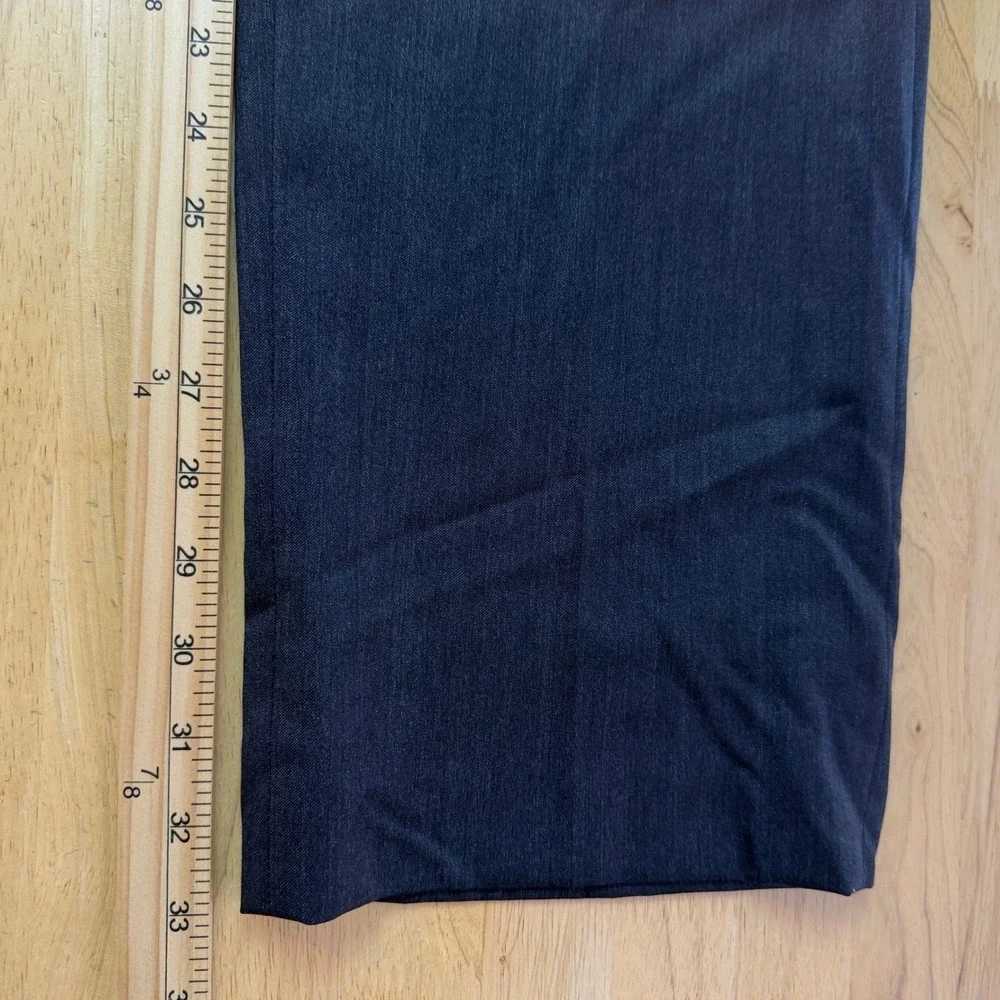 Jos. A Bank 2 Piece Suit Mens 41L 34x33 Wool Charcoal Gray Modern Flat Front